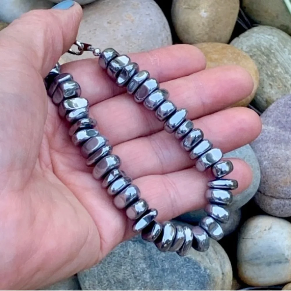 Sleek Titanium Nugget Bracelet